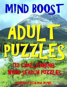 Paperback M!nd Boost Adult Puzzles: 132 Challenging Word Search Puzzles Book