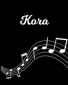 Paperback Kora: Sheet Music Note Manuscript Notebook Paper - Personalized Custom First Name Initial K - Musician Composer Instrument C Book