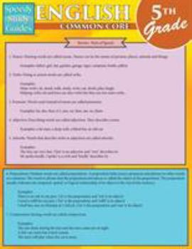 Paperback English Common Core 5th Grade (Speedy Study Guides: Academic) Book