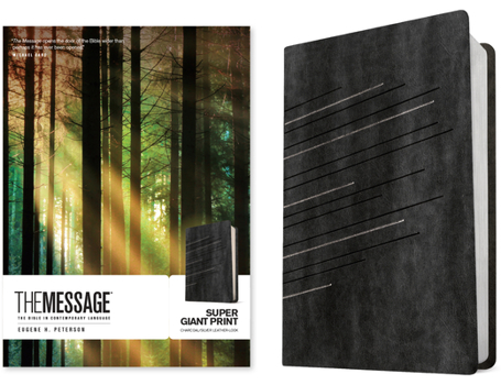 Imitation Leather The Message Super Giant Print (Leather-Look, Charcoal/Silver) Book
