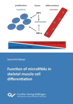 Paperback Function of microRNAs in skeletal muscle cell differentiation Book
