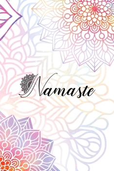 Paperback Namaste: All Purpose 6x9 Blank Lined Notebook Journal Way Better Than A Card Trendy Unique Gift Rainbow Mandala Book