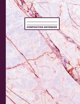 Paperback Composition Notebook: Marble Cover Design - College Ruled - 120 Blank Lined Pages - 8.5" X 11" - Matte Finished Soft Cover Book