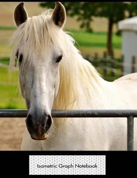 Paperback Isometric Graph Notebook: White Horse 3D Graph Paper Notebook - 8.5 x 11 - 150 pages (75 sheets). Glossy Cover. Book