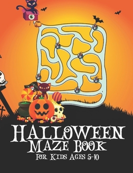 Paperback Halloween Maze Book For Kids Ages 5-10 Book