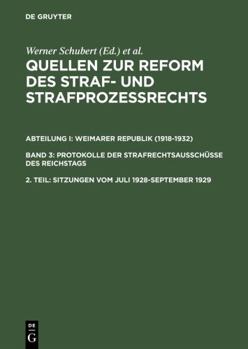 Hardcover Sitzungen vom Juli 1928–September 1929 (German Edition) [German] Book