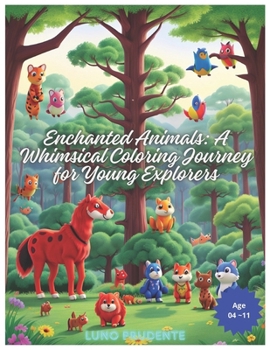 Paperback Enchanted Animals: A Whimsical Coloring Journey for Young Explorers Book