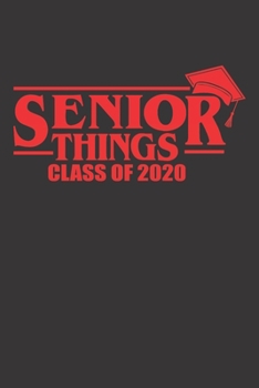 Paperback Senior Things 2020: Blank lined notebook for high school and college senior and also perfect as a gift - Red Black Book