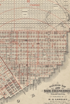 1868 Railroad Map of the City of San Francisco, California: A Poetose Notebook / Journal / Diary (50 pages/25 sheets) (Poetose Notebooks)