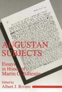 Hardcover Augustan Subjects: Essays in Honor of Martin C. Battestin Book