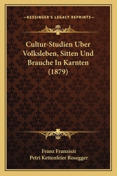 Paperback Cultur-Studien Uber Volksleben, Sitten Und Brauche In Karnten (1879) [German] Book