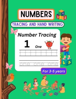 Paperback Numbers Tracing And Hand Writing Kids Puzzles Activity Book Age 3-5 Book