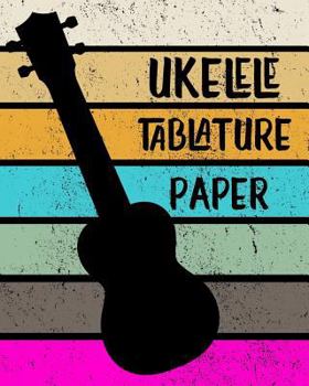 Paperback Ukelele Tablature Paper: Blank Notebook 4 line staves and 5 blank chord boxes on top of each page 110 pages Book