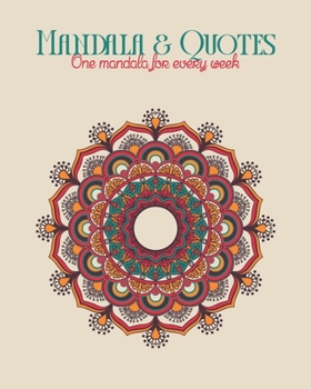 Paperback Mandala & Quotes: One Mandala & One Quote for every week Book