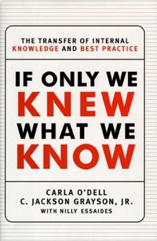 Hardcover If Only We Knew What We Know: The Transfer of Internal Knowledge and Best Practice Book