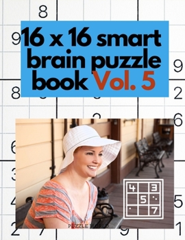 Paperback 16 x 16 Smart Brain Puzzle Book Vol. 5 Book