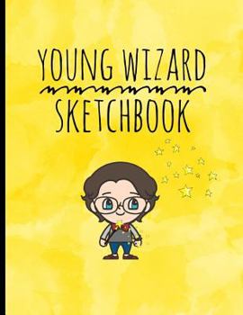 Paperback Young Wizard Sketchbook: 8.5" X 11", Personalized Sketchbook, 100 pages, Durable soft cover, Blank Drawing notebook, Sorcerer's Stone with Magi Book