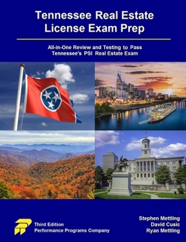 Paperback Tennessee Real Estate License Exam Prep: All-in-One Review and Testing to Pass Tennessee's PSI Real Estate Exam Book