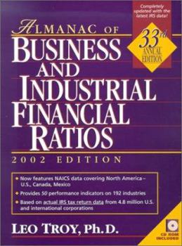 Paperback Almanac of Business and Industrial Financial Ratios 2002 (With CD-ROM) Book