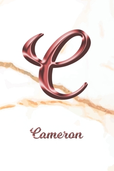 Cameron: Sketchbook | Blank Imaginative Sketch Book Paper | Letter C Rose Gold White Marble Pink Effect Cover | Teach & Practice Drawing for ... Doodle Pad | Create, Imagine & Learn to Draw