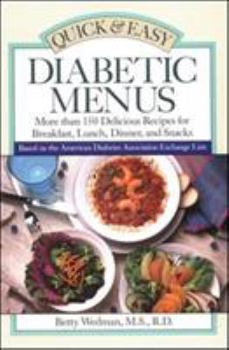 Paperback Quick & Easy Diabetic Menus Book