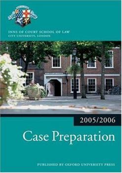 Paperback Case Preparation (Blackstone Bar Manual) Book