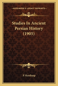 Paperback Studies In Ancient Persian History (1905) Book