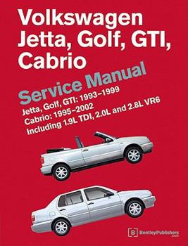 Hardcover Volkswagen Jetta, Golf, GTI: 1993, 1994, 1995, 1996, 1997, 1998, 1999 Cabrio: 1995, 1996, 1997, 1998, 1999, 2000, 2001, 2002 (A3 Platform) Service Man Book