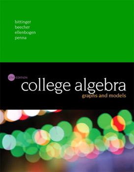 Hardcover College Algebra: Graphs and Models Book