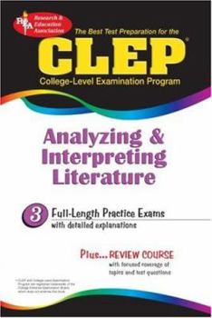 Paperback CLEP Analyzing & Interpreting Literature (Rea) - The Best Test Prep for the CLEP Book