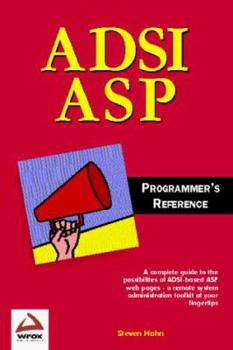 Paperback ADSI/ASP: Programmer's Reference Book