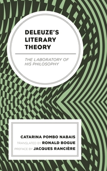 Paperback Deleuze's Literary Theory: The Laboratory of His Philosophy Book