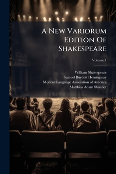 Paperback A New Variorum Edition Of Shakespeare; Volume 1 Book