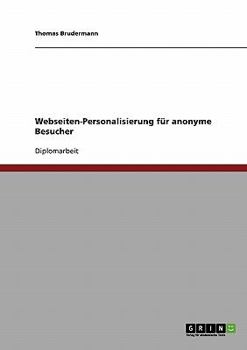Paperback Webseiten-Personalisierung für anonyme Besucher [German] Book