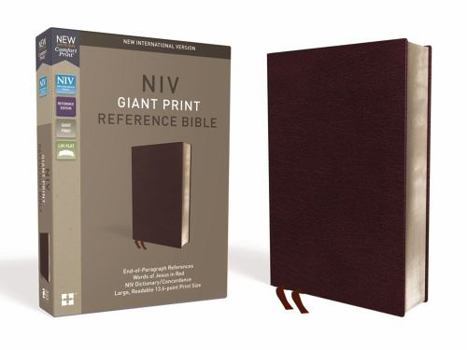 Bonded Leather NIV, Reference Bible, Giant Print, Bonded Leather, Burgundy, Red Letter Edition, Comfort Print [Large Print] Book