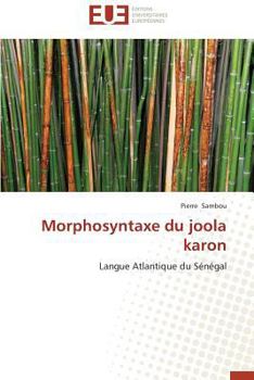 Paperback Morphosyntaxe du joola karon [French] Book