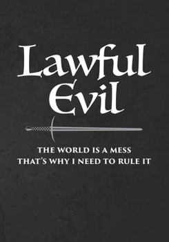 Paperback Lawful Evil: Mixed Role Playing Gamer Paper (College Ruled, Graph, Hex): RPG Journal Book