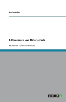 Paperback E-Commerce und Datenschutz [German] Book