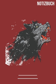 Notizbuch Wolf Zeichnung: A5  Notebook • 111 Seiten  • Extra  Kalender 2020 •  Einzigartig •  Dotgrid •  Dotted •  Punktraster  • Geschenk • Geschenkidee (German Edition)