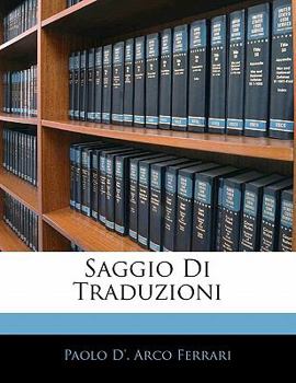 Paperback Saggio Di Traduzioni [Italian] Book