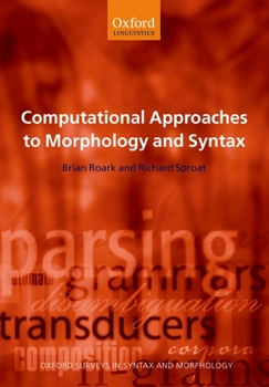 Paperback Computational Approaches to Morphology and Syntax Book
