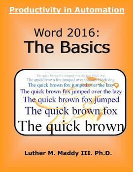 Paperback Word 2016: The Basics Book