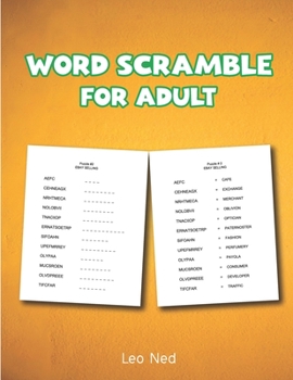 Paperback Word Scramble for Adult: Large Print Word Puzzles for Adults, Jumble Word Puzzle Books, Word Puzzle Game Book