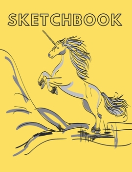 Paperback Unicorn Sketchbook: (Sketch Book) Large sketchbook for drawing 8.5 x 11 inch (21.59 x 27.94 cm) 150 pages Large drawing notebook, drawing Book