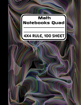 Paperback math notebooks quad 4x4 rule, 100 sheets: Graph Paper Quad Ruled Graphing Paper Book