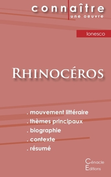Paperback Fiche de lecture Rhinocéros de Eugène Ionesco (Analyse littéraire de référence et résumé complet) [French] Book