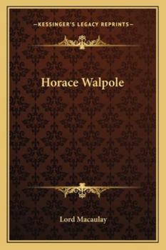Paperback Horace Walpole Book