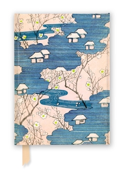 Misc. Japanese Woodblock: Cottages with Rivers & Cherry Blossoms (Foiled Journal) Book