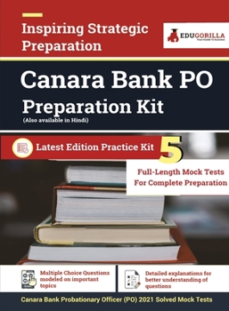 Paperback Canara Bank PO 2021 Preparation Kit 5 Full-length Mock Tests Book