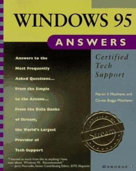 Paperback Windows 95 Answers: Certified Tech Support Book